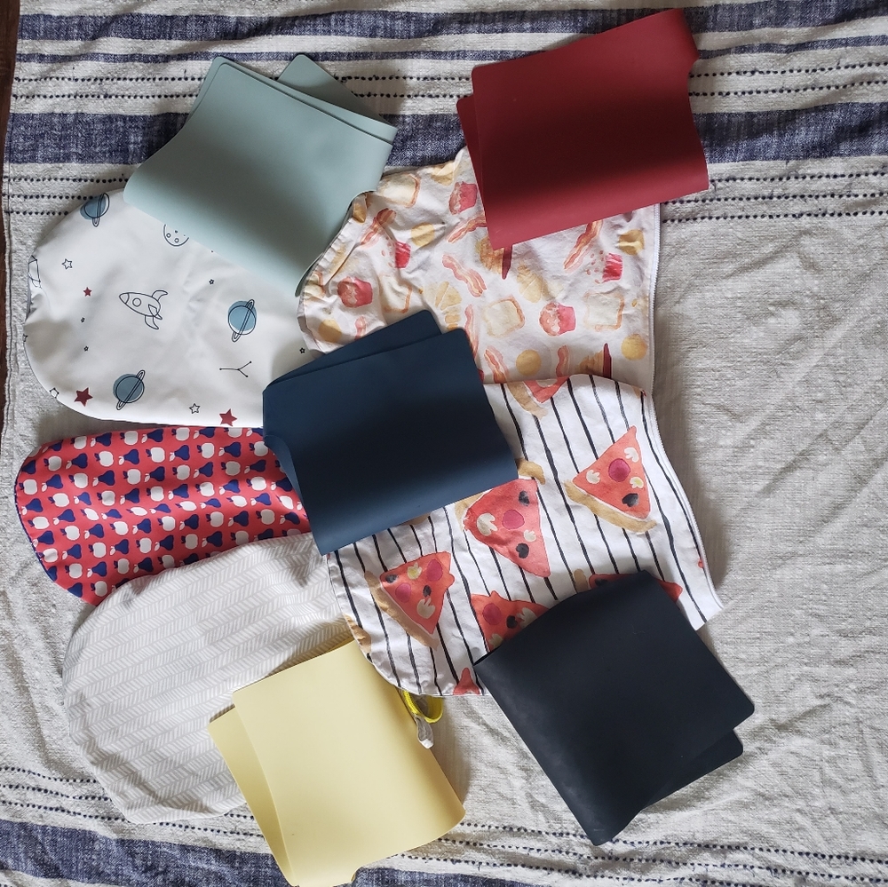 Yeah Baby Goods & Ikea high chair cushion covers & tray liners- 5 COMPLETE SETS